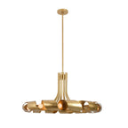 Kalco Lighting 521952BGL Bright Gold Ribbon 36-in 12 Light Socket Bright Gold Chandelier Image 1