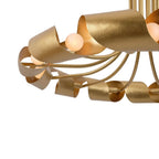 Kalco Lighting 521952BGL Bright Gold Ribbon 36-in 12 Light Socket Bright Gold Chandelier Image 3