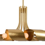 Kalco Lighting Ribbon 36-in 12 Light Socket Bright Gold Chandelier