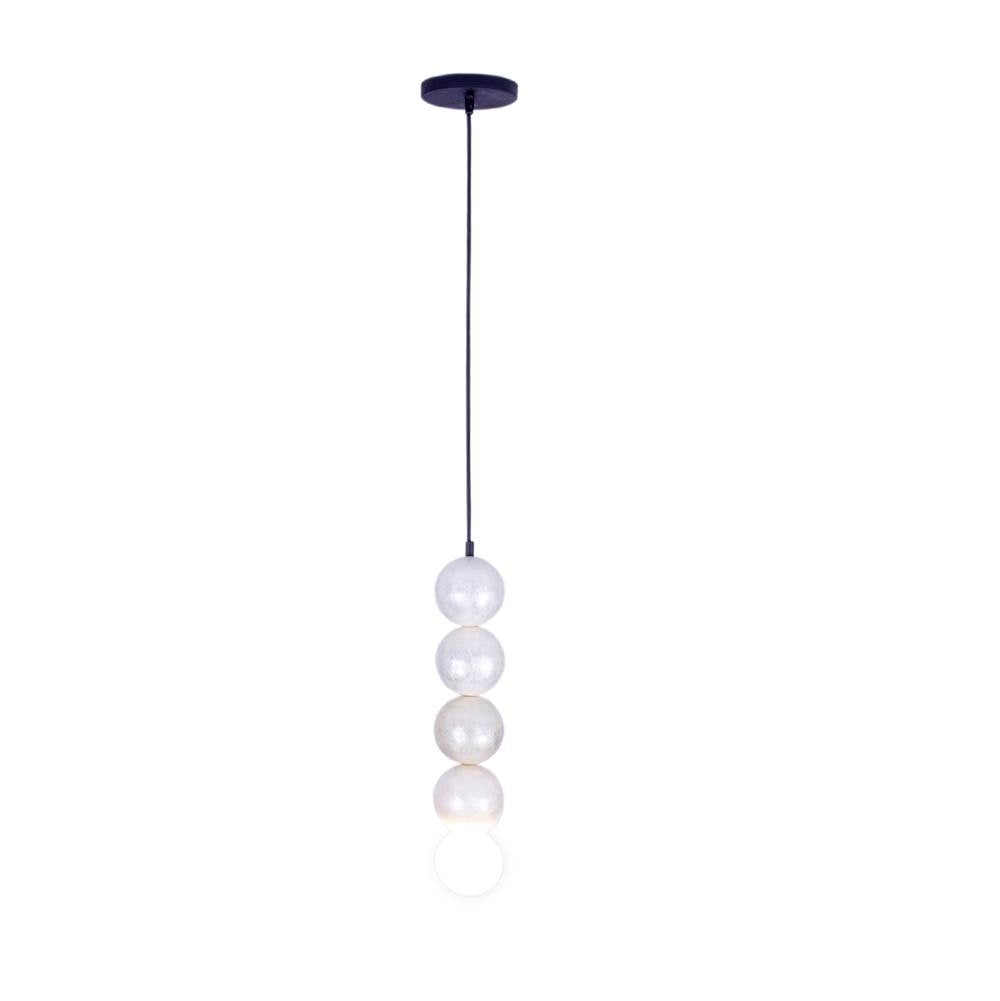 Kalco Lighting 522012MB Matte Black Pearls 5.5-in 1 Light Socket Matte Black Pendant Image 1