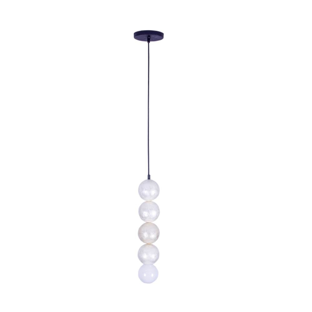 Kalco Lighting 522012MB Matte Black Pearls 5.5-in 1 Light Socket Matte Black Pendant Image 3
