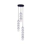 Kalco Lighting 522053MB Matte Black Pearls 12.5-in 3 Light Socket Matte Black Multi-pendant Image 1