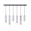 Kalco Lighting 522066MB Matte Black Pearls 50-in 6 Light Socket Matte Black Linear Pendant Image 1