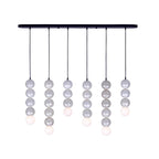 Kalco Lighting 522066MB Matte Black Pearls 50-in 6 Light Socket Matte Black Linear Pendant Image 1