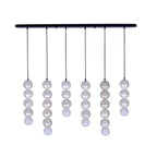 Kalco Lighting Pearls 50-in 6 Light Socket Matte Black Linear Pendant