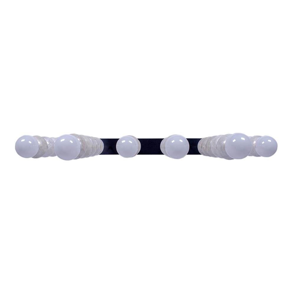 Kalco Lighting 522066MB Matte Black Pearls 50-in 6 Light Socket Matte Black Linear Pendant Image 3