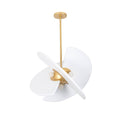 Kalco Lighting 522154BGLW Bright Gold With White Rotary 20.5-in 4 Light Socket Bright Gold/white Pendant Image 1
