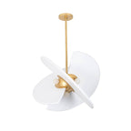 Kalco Lighting 522154BGLW Bright Gold With White Rotary 20.5-in 4 Light Socket Bright Gold/white Pendant Image 1