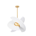 Kalco Lighting 522154BGLW Bright Gold With White Rotary 20.5-in 4 Light Socket Bright Gold/white Pendant Image 3