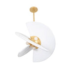 Kalco Lighting 522154BGLW Bright Gold With White Rotary 20.5-in 4 Light Socket Bright Gold/white Pendant Image 4