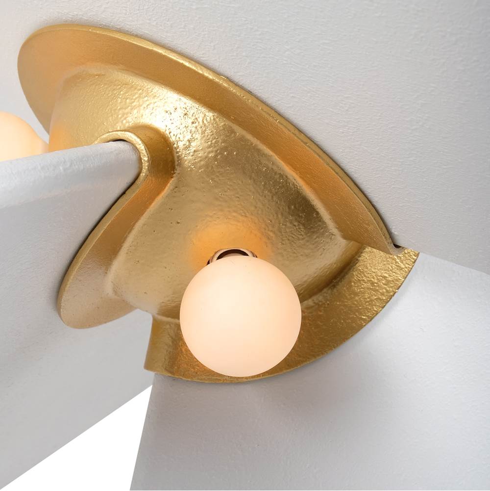 Kalco Lighting Rotary 20.5-in 4 Light Socket Bright Gold/white Pendant