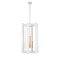 Kalco Lighting 522251SGLW Soft Gold With White Duo 18-in 4 Light Socket Soft Gold/white Pendant Image 1