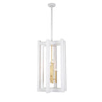 Kalco Lighting 522251SGLW Soft Gold With White Duo 18-in 4 Light Socket Soft Gold/white Pendant Image 1