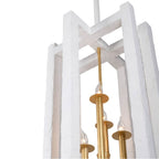 Kalco Lighting 522251SGLW Soft Gold With White Duo 18-in 4 Light Socket Soft Gold/white Pendant Image 4