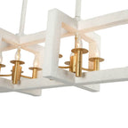Kalco Lighting 522268SGLW Soft Gold With White Duo 42-in 8 Light Socket Soft Gold/white Linear Pendant Image 3
