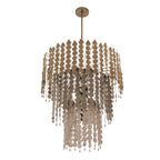 Kalco Lighting 522355PAB Pearlized Antique Brass Pelt 27-in 11 Light Socket Pearlized Antique Brass Chandelier Image 3