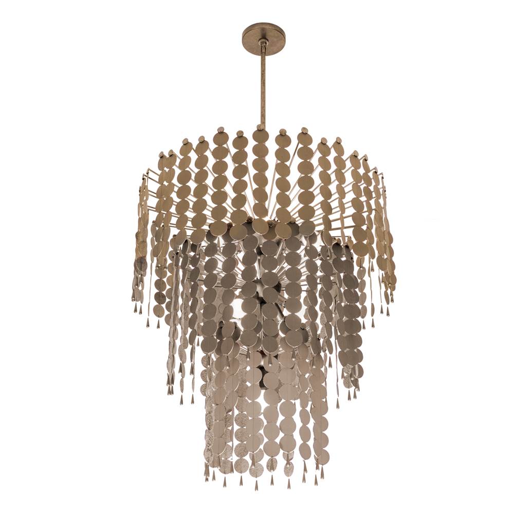 Kalco Lighting 522355PAB Pearlized Antique Brass Pelt 27-in 11 Light Socket Pearlized Antique Brass Chandelier Image 3