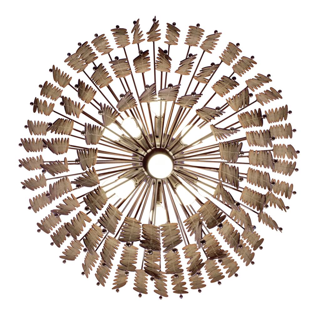 Kalco Lighting 522355PAB Pearlized Antique Brass Pelt 27-in 11 Light Socket Pearlized Antique Brass Chandelier Image 4