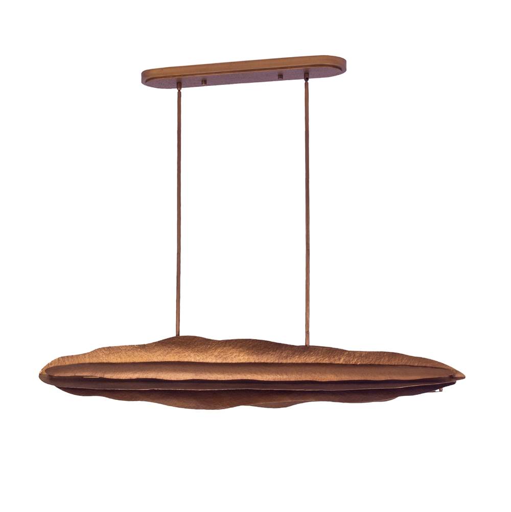 Kalco Lighting 522461WGL Warm Gold Folia 65.5-in 1 Light Led Warm Gold Linear Pendant Image 2