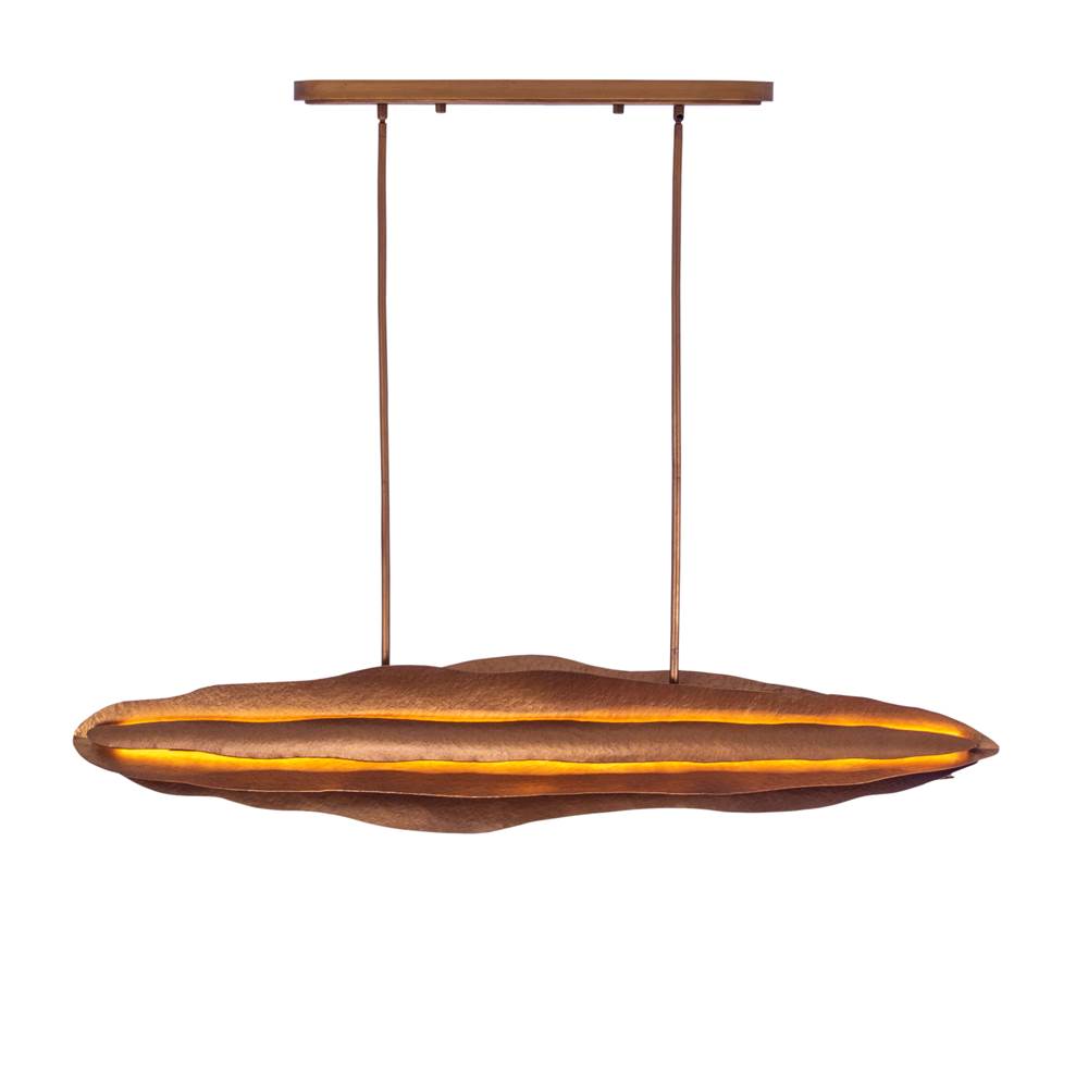 Kalco Lighting 522461WGL Warm Gold Folia 65.5-in 1 Light Led Warm Gold Linear Pendant Image 1