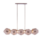 Kalco Lighting 522568PAB Pearlized Antique Brass Poppy 56.25-in 5 Light Socket Pearlized Antique Brass Linear Pendant Image 1