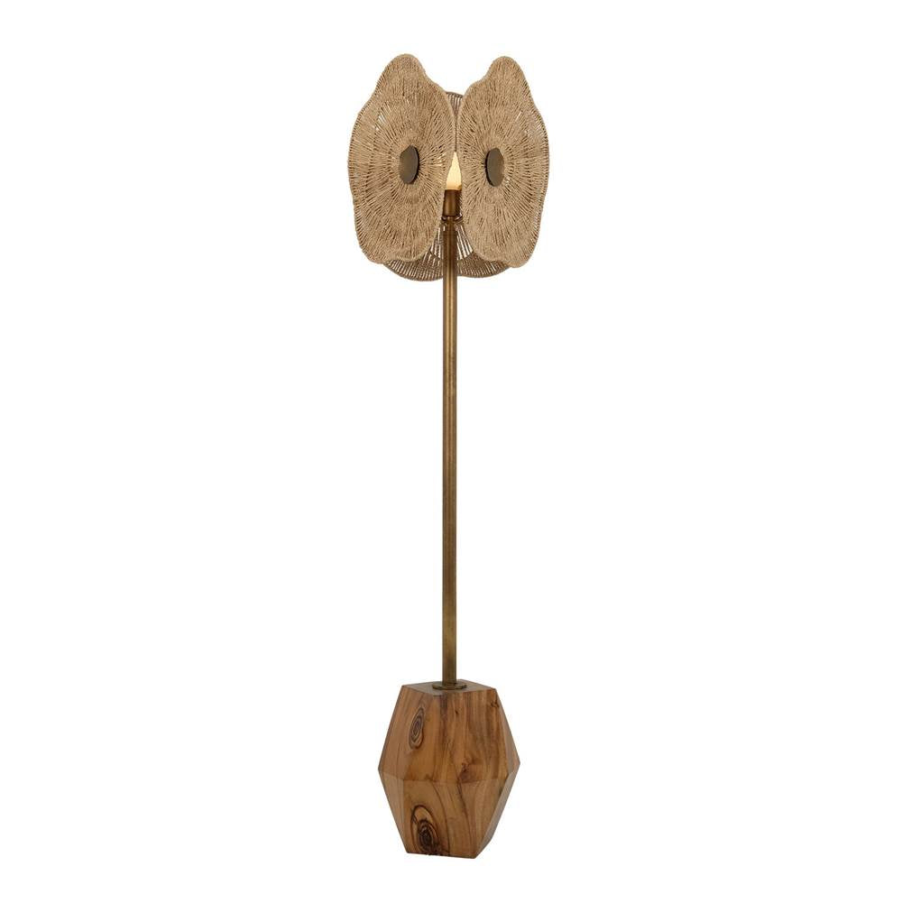 Kalco Lighting 522595PAB Pearlized Antique Brass Poppy 69.5-in 1 Light Socket Pearlized Antique Brass Floor Lamp Image 1