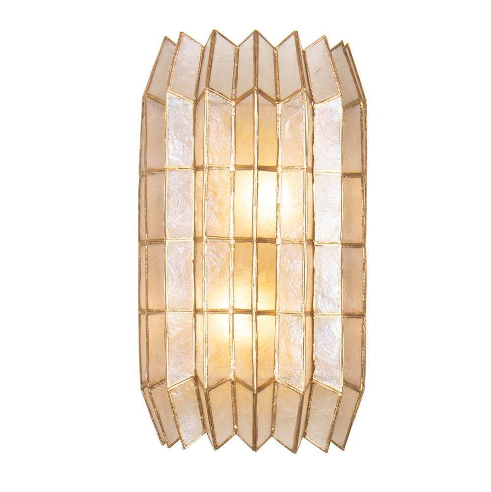 Kalco Lighting 522621OL Oxidized Gold Leaf Fractal 8.5-in 2 Light Socket Oxidized Gold Leaf Wall Sconce Image 2