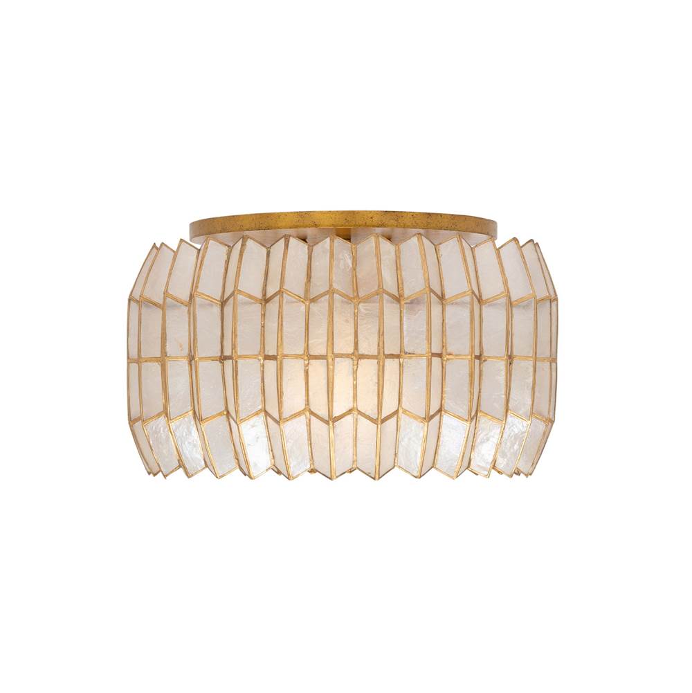 Kalco Lighting 522645OL Oxidized Gold Leaf Fractal 14-in 1 Light Socket Oxidized Gold Leaf Flush Mount Image 1