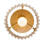 Kalco Lighting 522645OL Oxidized Gold Leaf Fractal 14-in 1 Light Socket Oxidized Gold Leaf Flush Mount Image 2