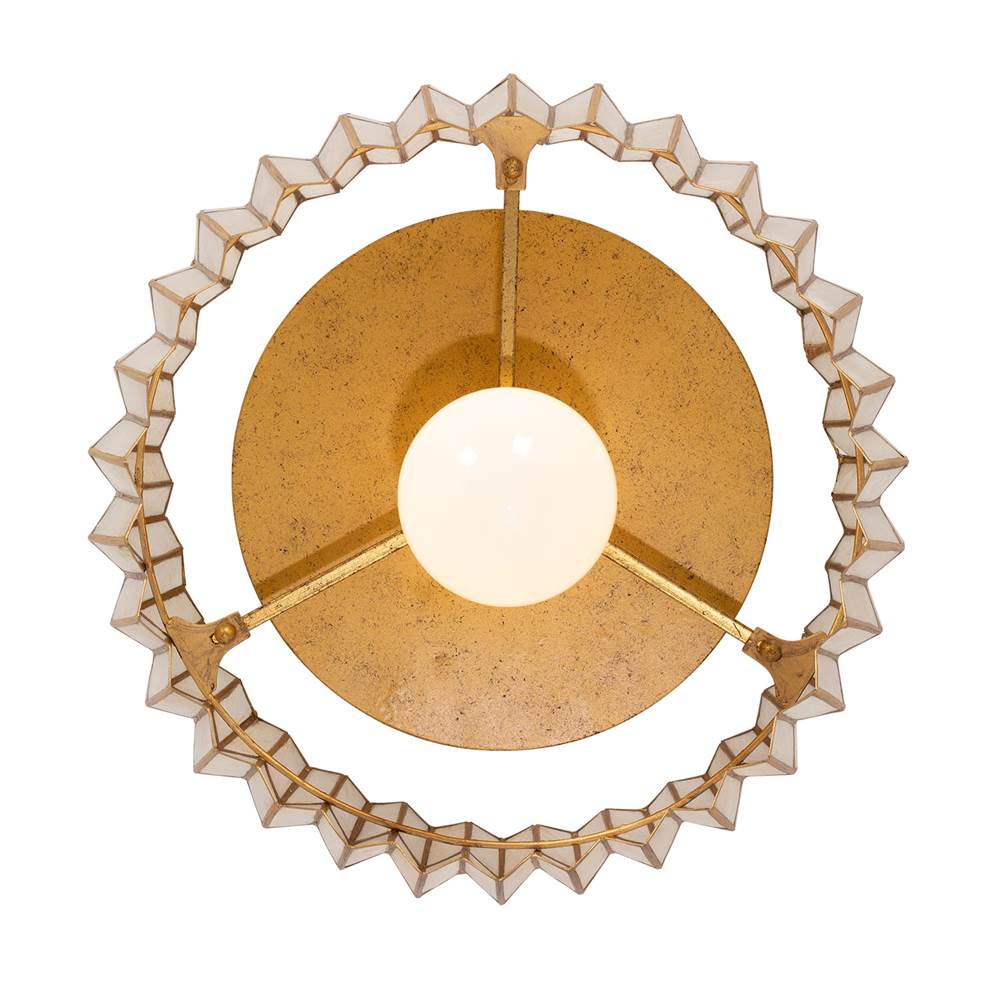 Kalco Lighting 522645OL Oxidized Gold Leaf Fractal 14-in 1 Light Socket Oxidized Gold Leaf Flush Mount Image 2