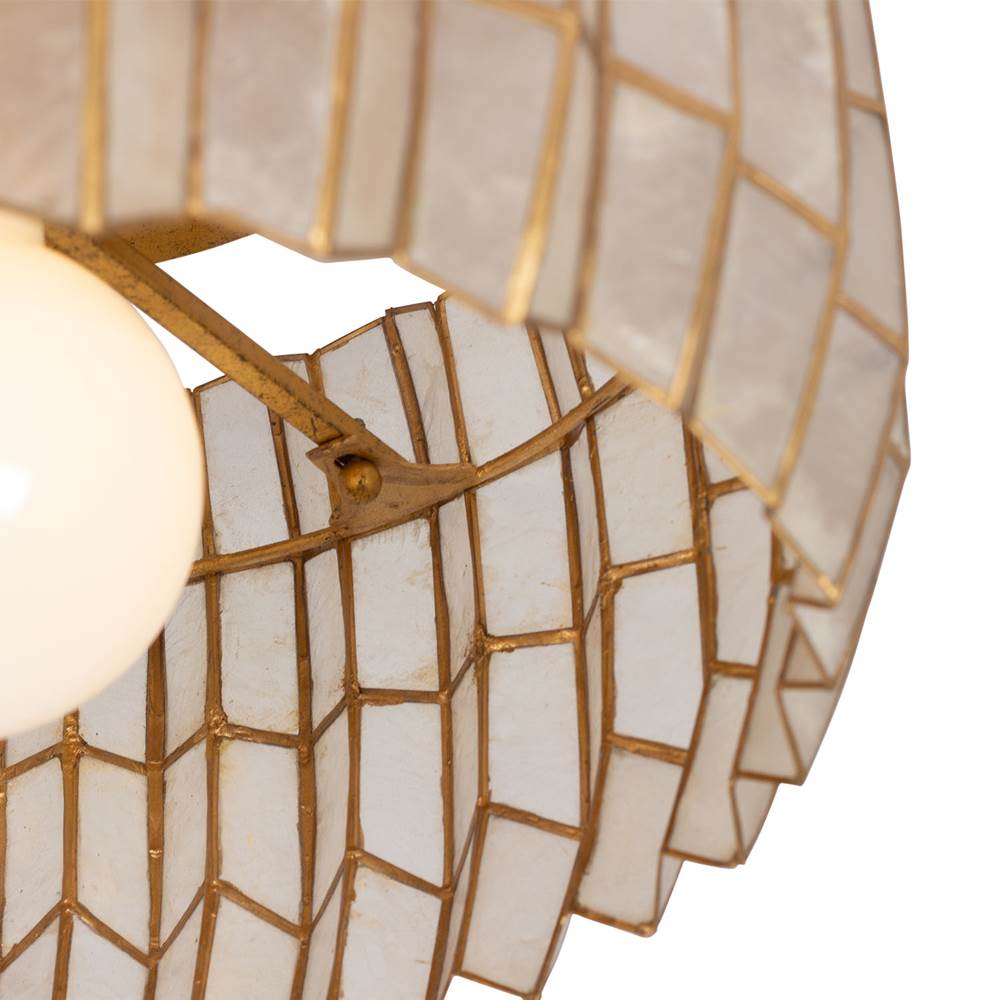 Kalco Lighting 522645OL Oxidized Gold Leaf Fractal 14-in 1 Light Socket Oxidized Gold Leaf Flush Mount Image 3