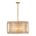Kalco Lighting 522655OL Oxidized Gold Leaf Fractal 28-in 8 Light Socket Oxidized Gold Leaf Chandelier Image 1
