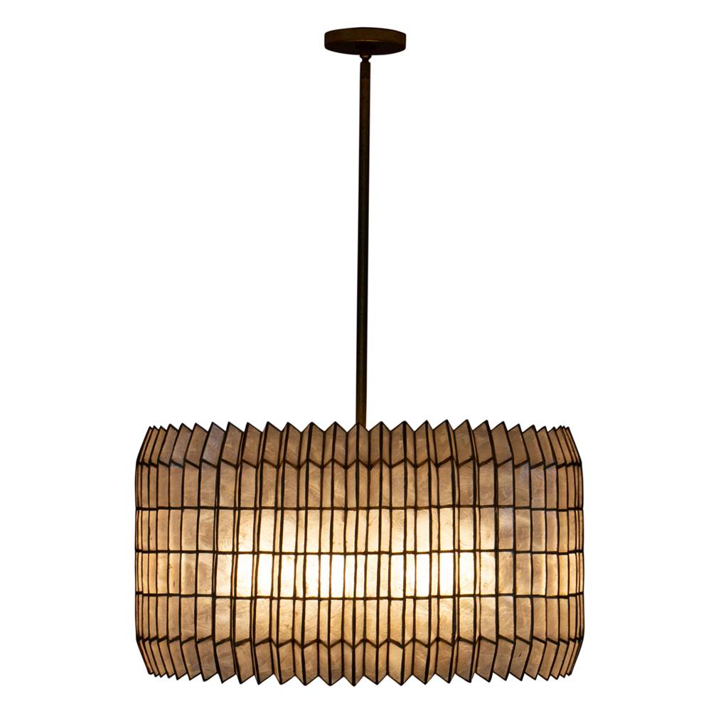 Kalco Lighting 522655OL Oxidized Gold Leaf Fractal 28-in 8 Light Socket Oxidized Gold Leaf Chandelier Image 9