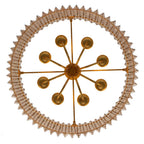 Kalco Lighting 522655OL Oxidized Gold Leaf Fractal 28-in 8 Light Socket Oxidized Gold Leaf Chandelier Image 8