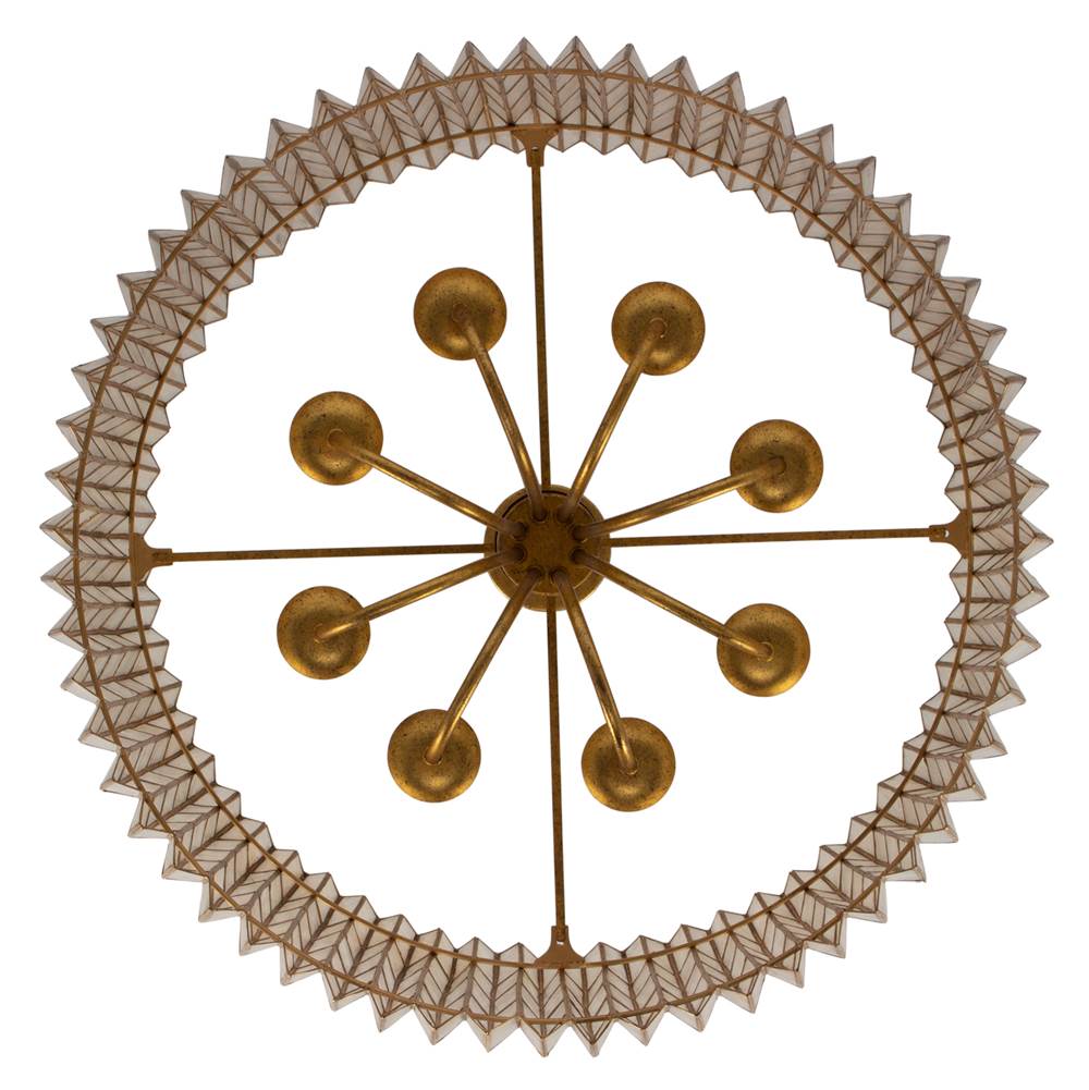 Kalco Lighting 522655OL Oxidized Gold Leaf Fractal 28-in 8 Light Socket Oxidized Gold Leaf Chandelier Image 7