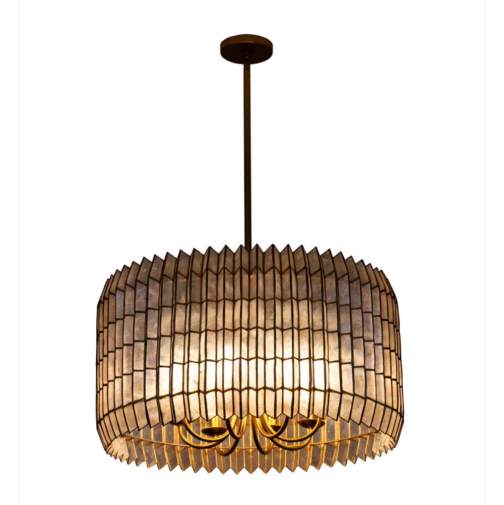 Kalco Lighting 522655OL Oxidized Gold Leaf Fractal 28-in 8 Light Socket Oxidized Gold Leaf Chandelier Image 6