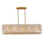 Kalco Lighting 522661OL Oxidized Gold Leaf Fractal 52-in 10 Light Socket Oxidized Gold Leaf Linear Pendant Image 7