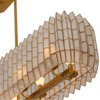 Kalco Lighting 522661OL Oxidized Gold Leaf Fractal 52-in 10 Light Socket Oxidized Gold Leaf Linear Pendant Image 3