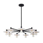 Kalco Lighting 522671MB Matte Black Discus 34-in 9 Light Socket Matte Black Chandelier Image 1