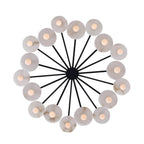 Kalco Lighting Discus 42-in 18 Light Socket Matte Black Chandelier