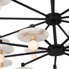 Kalco Lighting 522672MB Matte Black Discus 42-in 18 Light Socket Matte Black Chandelier Image 2