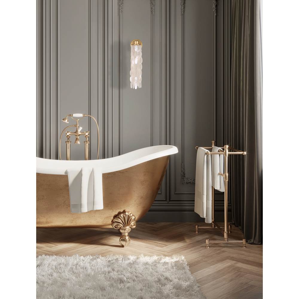 Kalco Lighting 522721OL Oxidized Gold Leaf Edgy 18-in 1 Light Led Oxidized Gold Leaf Wall Sconce Image 2