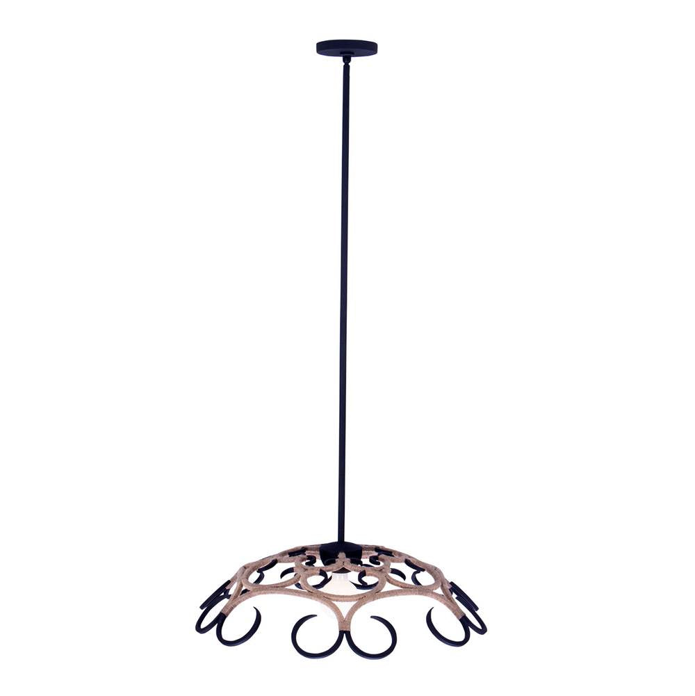 Kalco Lighting 522756MB Matte Black Ferrum 28-in 1 Light Socket Matte Black Pendant Image 1