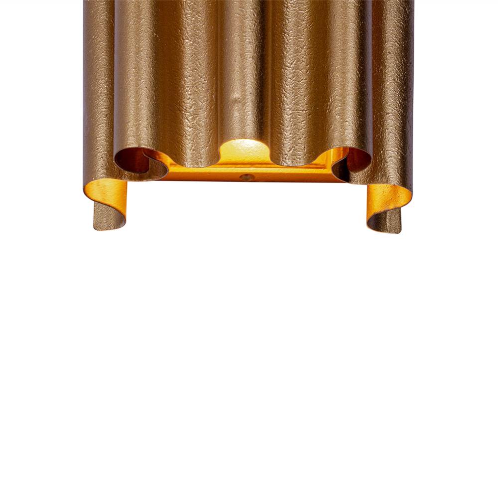 Kalco Lighting Ripple 23-in 3 Light Socket Bright Gold Wall Sconce