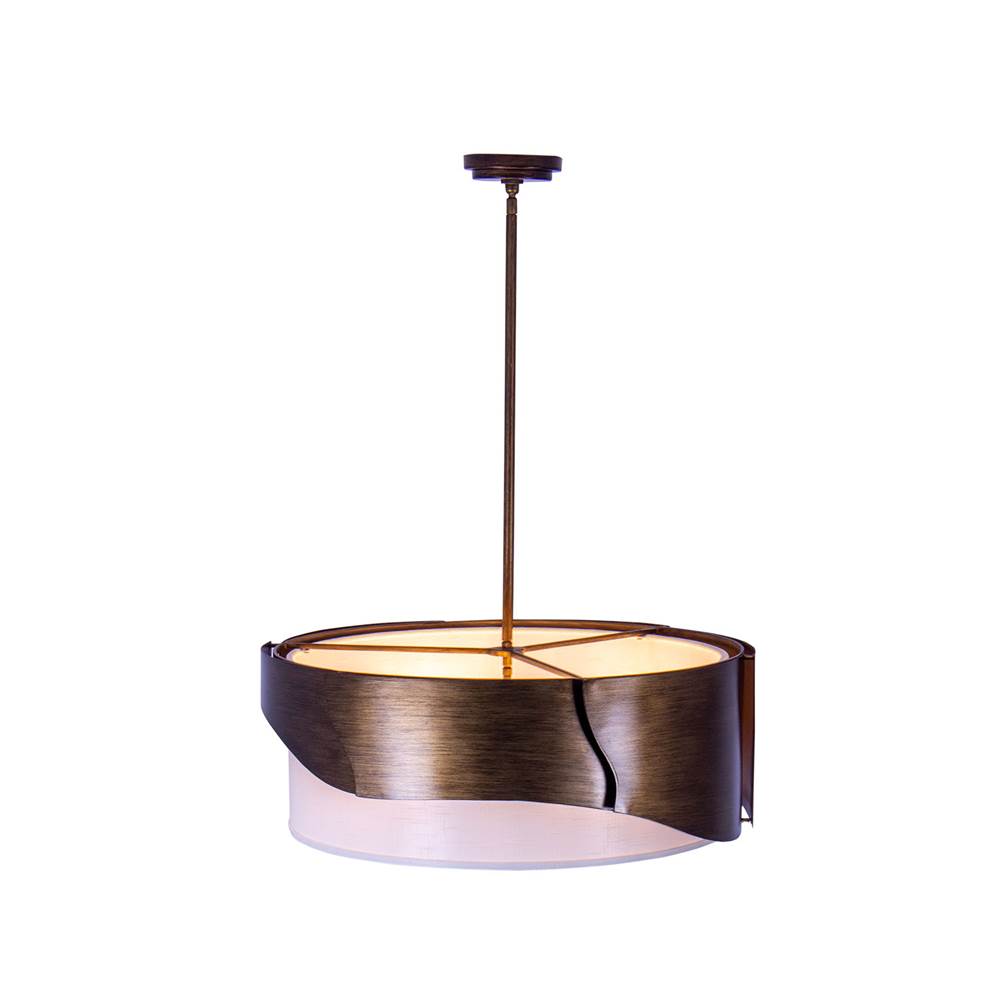 Kalco Lighting 523056BGD Brushed Gold Midway 28-in 6 Light Socket Brushed Gold Chandelier Image 4