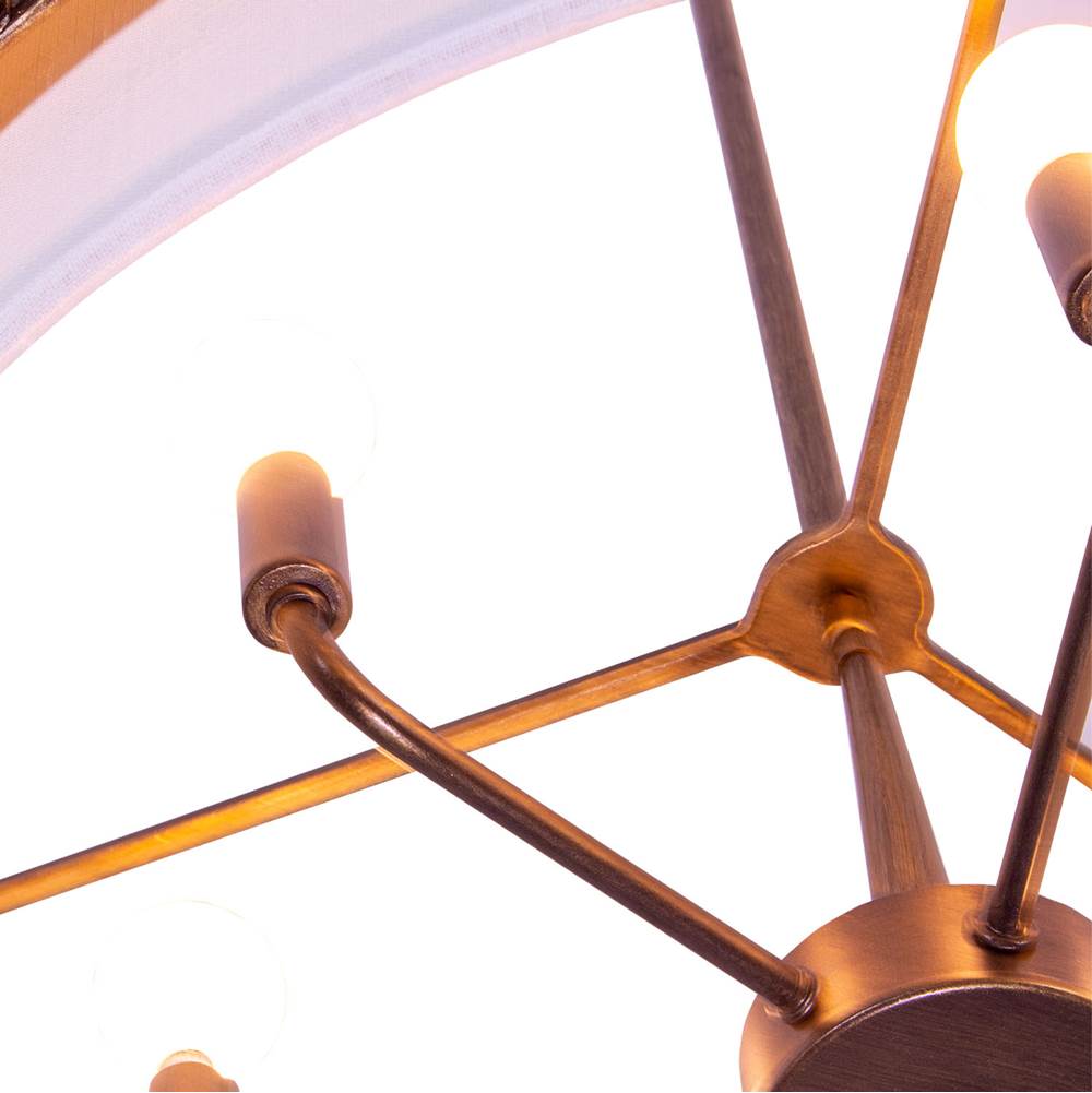 Kalco Lighting 523056BGD Brushed Gold Midway 28-in 6 Light Socket Brushed Gold Chandelier Image 5