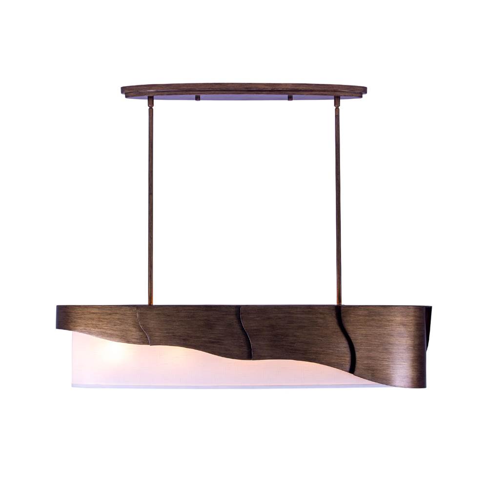 Kalco Lighting 523065BGD Brushed Gold Midway 48-in 6 Light Socket Brushed Gold Linear Pendant Image 1