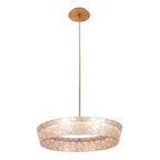 Kalco Lighting 523155OL Oxidized Gold Leaf Geo 27-in 1 Light Led Oxidized Gold Leaf Pendant Image 1