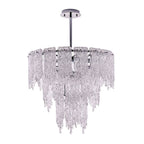 Kalco Lighting 523255CH Polished Chrome Gisel 24-in 10 Light Socket Polished Chrome Tiered Chandelier Image 3