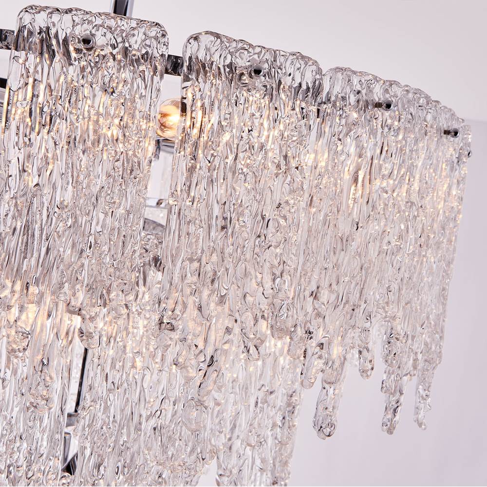 Kalco Lighting 523255CH Polished Chrome Gisel 24-in 10 Light Socket Polished Chrome Tiered Chandelier Image 4